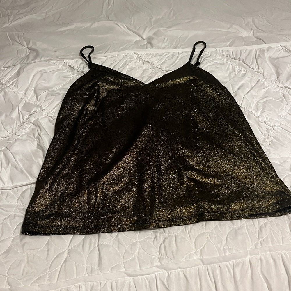 Express Elegant Gold Cami Top